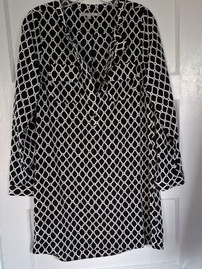 GAP Black and White Lattice Tunic